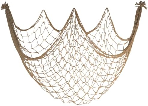 10x5 Feet Fish Net Decorations for Party, Brown Fishing Net Halloween Decor by iHansee