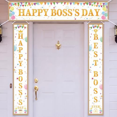 SmoothNovelty 3 Pcs Yellow Happy Boss's Day Banner by SmoothNovelty