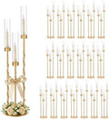 20PCS Gold 3-Arm Candelabra Centerpiece for Table 33.8in Tall Metal by Vincidern