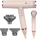 slopehill Professional Ionic Hair Dryer, High-Speed Blow Dryer with Brushless Motor for Salon Use, Lightweight Compact Hairdryer for Travel, Low Noise Quiet for Home, Ceramic Pink by slopehill