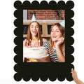 Beeveer 32 x 24 in Large Photo Booth Selfie Frame Props, Black Scalloped by Beeveer