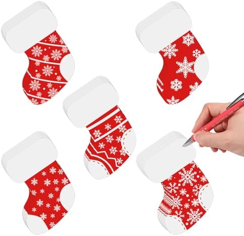Blulu 40pcs Christmas Cutouts Winter Bulletin Board, Stocking Classic by Blulu