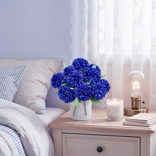 6 Set Pre-Made Flower Table Centerpieces - Royal Blue - Image 6