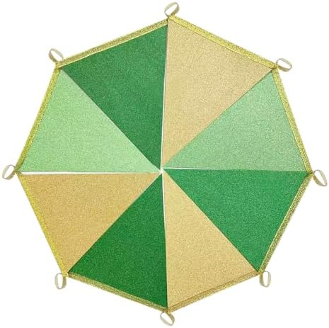 Green Gold Party Decorations Pennant Banner Flag Glitter Green Gold Triangle Hanging Bunting for Birthday Graduation Retirement Bridal Shower Wedding Bachelor Spring Summer Master Golf Themed Party - Image 4
