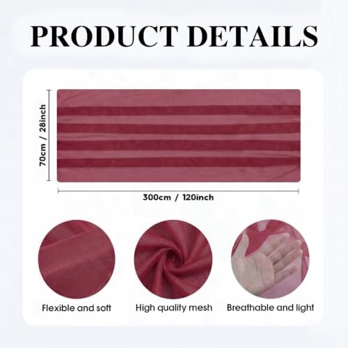 Artoid Mode Burgundy Gauze Table Runner 28x120Inch, Seasonal Sheer Kitchen Dining Holiday Wedding Birthday Baby Shower Table Decor for Home Party - Image 5