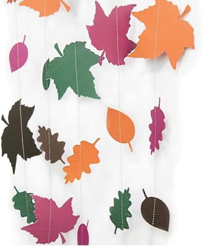Cheerland Fall Leaf Party Decorations Thanksgiving Garland Backdrop Maple Leaves for Autumn Weddings Woodland Baby Shower Fall Birthday and Harvest Festival Hanging Decor Office Party Supplies - Image 4