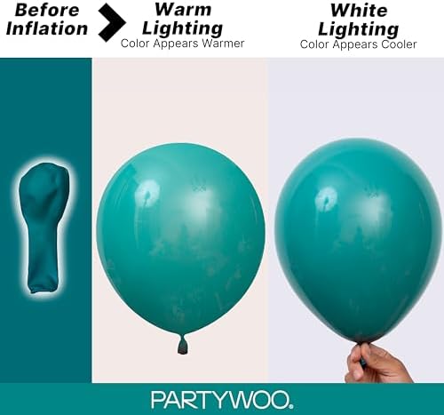 PartyWoo Slate Blue Balloons 140pcs Dusty Blue Boho Neutral Different Sizes - Image 3