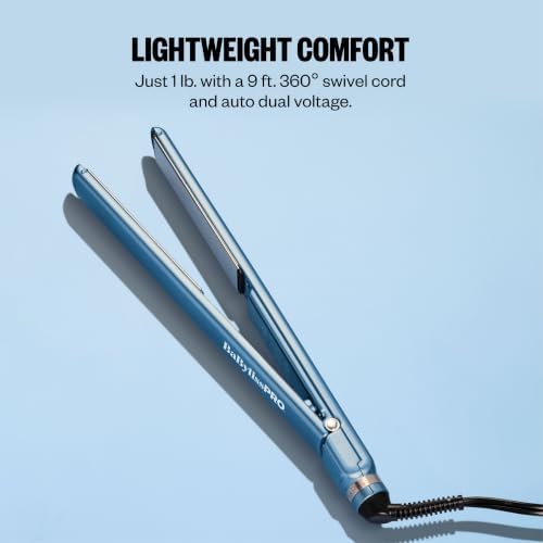 BabylissPRO Nano Titanium Ultra-Thin Hair Straightener, Professional Flat Iron, 5-Inch Extended Plates for Faster Straightening, for All Hair Types - Image 6