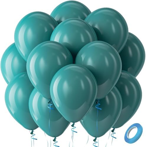 Bezente Slate Blue Latex Boho Party Helium Balloons 100 Pack 12 inch by Bezente