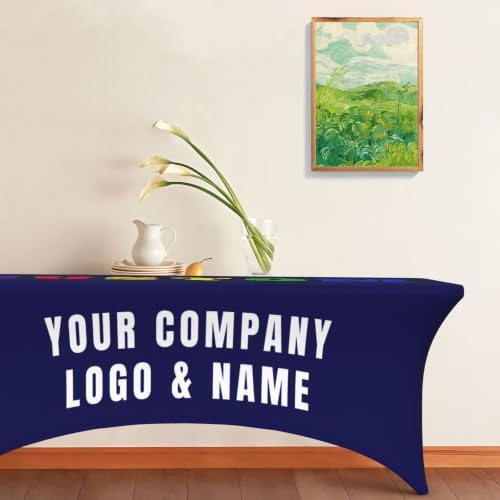 Custom Table Cloth with Business Logo Add Your Text Picture Name Logo Personalized Table Cloth Customized Tablecloths for Business Decor Birthday Party Wedding Decor - 6 FT - Image 5