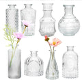 Clear Flower Vase Set, Glass Bud Vase in Bulk Set of 8 by Brajttt