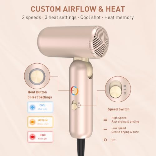 Mythsight StyleVibe High-Speed Dual Voltage Foldable Travel Hair Dryer - Image 6