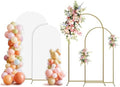 Arch Backdrop Stand and Cover Set, 2 Metal Balloon Arch Backdrop 7.2ft 6ft, Gold Arched Stand Frame for Wedding, Parties,Birthday,Decorations (White,7.2ft+6ft) by Holldoor