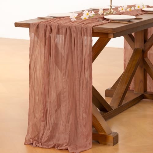 Cheesecloth Table Runner Fall Boho Wedding Birthday Party Home Decor - Image 5