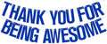 Thank You for Being Awesome Banner Blue Glitter, We Will Miss You Banner, Birthday,for Retirement Farewell Going Away Office Work Party Decorations Blue Glitter by BOMXOI