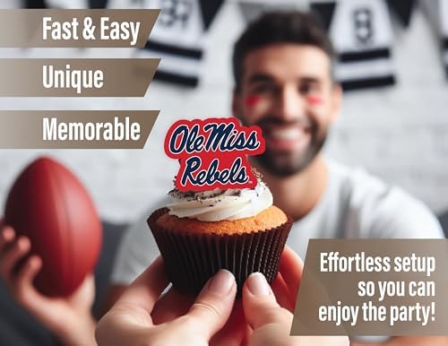 Ole Miss Decorations Party Supplies Football Graduation Banner 42 Pc - Image 4
