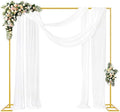 Fomcet 8x8FT Backdrop Stand Heavy Duty Gold Adjustable Pipe and Drape Stand by Fomcet