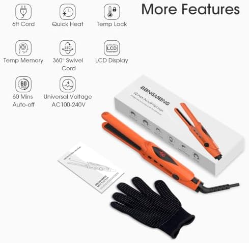 BANGMENG Small Flat Iron, 1/2 Inch Mini Hair Straightener for Short Hair - Image 7