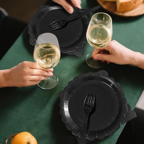 Black Paper Plates and Napkins - Image 4