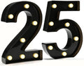 Pooqla Black Light Up Numbers, 25th Birthday Decorations for Men by Pooqla