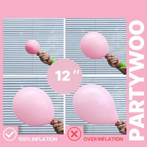 PartyWoo Hot Pink Balloons 66pcs 12 Inch Magenta Fuchsia Latex Balloons - Image 6