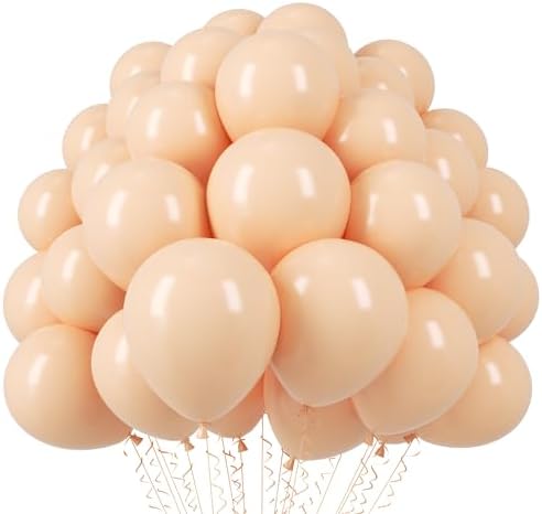 Voircoloria 110pcs Blush Nude Latex Party Balloons, 12inch by Voircoloria