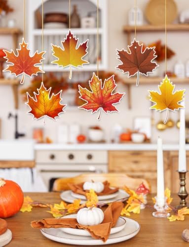 Fall Thanksgiving Hanging Decorations, Maple Leaf Ceiling Hanging Decor - Image 7