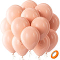Bezente Pastel Orange Latex Round Helium Party Balloons 100 Pack 12 inch by Bezente