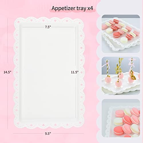 Pack of 11 NWK Cake Stand Set of Cupcake Stand, Tray & Table Cloth (Gold) - Image 4