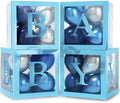 44-Pc Baby Shower Boxes & Balloons, Gender Reveal - Royal Navy Blue by Vellax