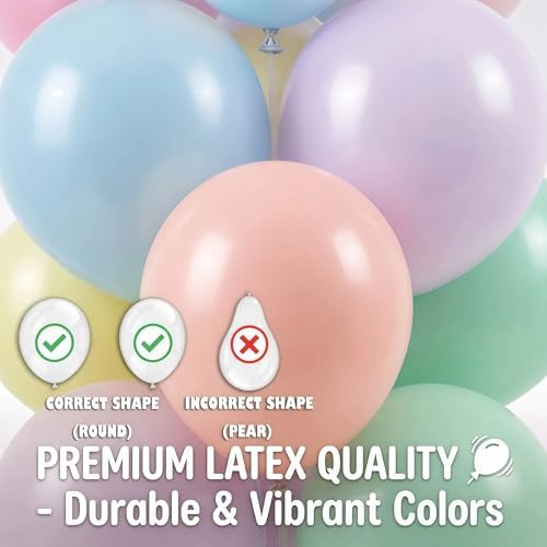 Pastel Balloon Column Kit Set of 2 With Macaron Latex Balloons Stand Included - Base,Pole,Balloon Tower Backdrop Decoration for Wedding,Baby Shower,Bridal,Graduation,Birthday,Easter Party,Bachelorette - Image 4