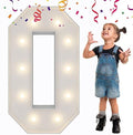 3FT Marquee Numbers, Large Light Up Numbers 0 for 2027 New Years Decor by MerryMosaics
