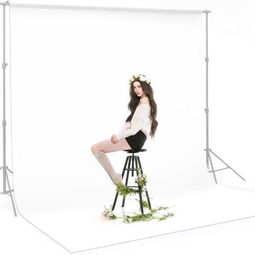 CPLIRIS 10x12ft White Backdrop Photography Photo Shooting Background with Matt Surface for Protrait Photoshoot or Party Decoration by CPLIRIS