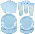 175 Pcs Light Blue Plates and Napkins Blue Party Supplies Serve 25 Guest by NatNarr
