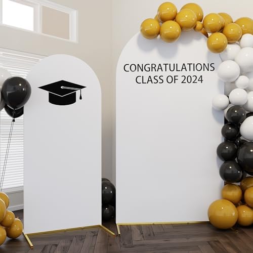 Neatsure Arch Backdrop Stand and Cover Set 2 Pack, 7.2FT, 6FT Metal Photo Balloon Arch Backdrop Stand for Wedding Birthday Party Baby Shower Ceremony Graduation Decoration, White - Image 4