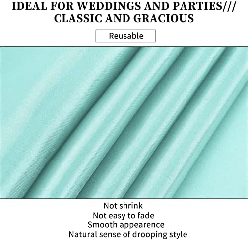 10-Pack Aqua 12 x 108 inches Long Premium Satin Table Runner - Image 4