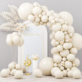 Voircoloria 130pcs White Sand Balloons Garland Arch Kit, 18 12 10 5 Inch by Voircoloria