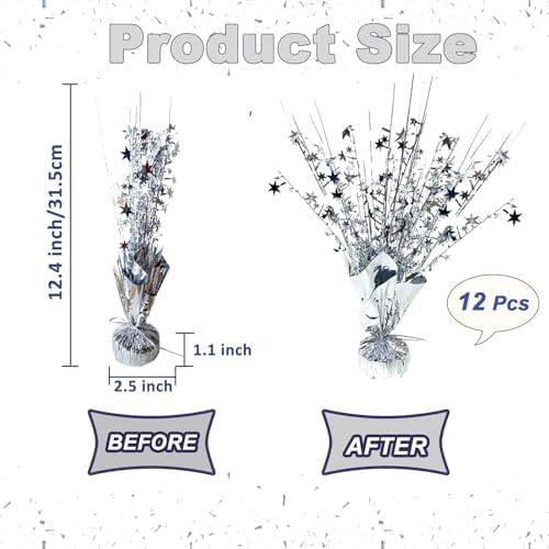 FUBININA Birthday Table Centerpiece Party Decoration Foil Spray Centerpiece - Image 4