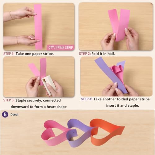 Paper Chain Garland Kit, Pastel Colorful DIY Party Decorations Set - Image 7