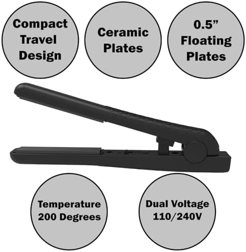 Jose Eber Petite 1/2 Inch Flat Iron - Ceramic Mini Hair Straightener - Image 6