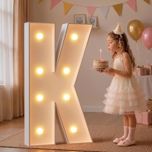 imprsv Large Marquee Letters, 3FT Light Up Letters K Sign for Party Decor by Letsmakeitimpressive
