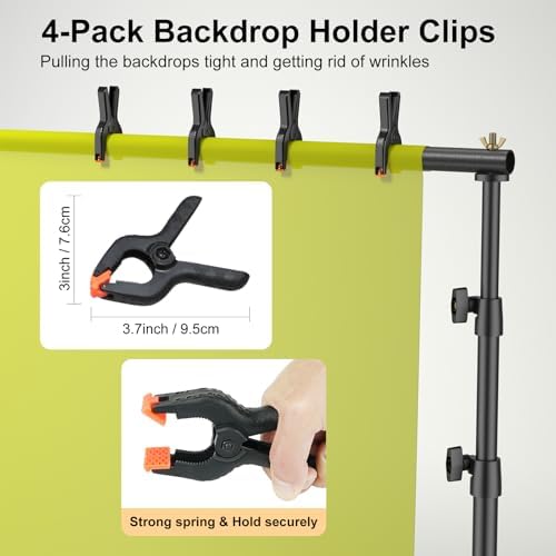 LINCO Lincostore Backdrop Support Stand Kit 10x7.1ft Adjustable Photography Studio Photo Background Support System with Carrying Bag for Green Screen Muslin, 4173-U (10ft Wide 7.1ft high) - Image 6