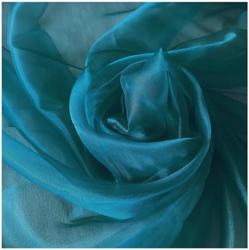 65 Yard Organza Fabric 44" Wide for Wedding Event Décor - Dark Teal - Image 4