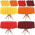 12 Pack Fall Plastic Round Tablecloths, 84 Inch by EUVBOKW