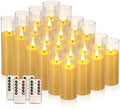 24-Pack Acrylic LED Flameless Candles with Remote Control by TLNFHRPI