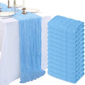 12 Pack 10Ft Baby Blue Cheesecloth Table Runner 23 x 120 Inch by CKIKU