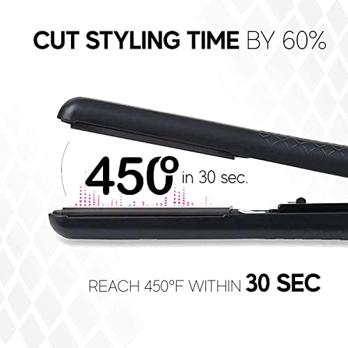 Brilliance New York 1.25 Inch Diamond Ceramic Flat Iron Hair Straightener, Professional Straightener Flat Iron with Anti-Static Ionic Plates - Image 2
