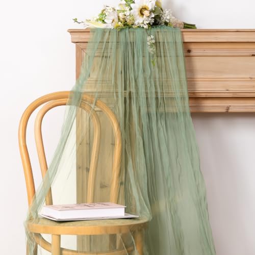 Cheesecloth Table Runner Tulle Fall Boho Wedding Shower Party Home Decor - Image 5