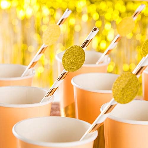 MOWO Glitter Confetti Circles, Glitter Gold, 1.2'', 200pc - Image 6