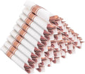 50Pack Pre Rolled Rose Gold Plastic Silverware Heavy Duty for Party by Joyido